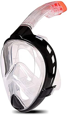 Samnuerly Máscara de Buceo con esnórquel de Cara Completa, Equipo Profesional de esnórquel, Conjunto de Equipo de Buceo Impermeable y antivaho Complet