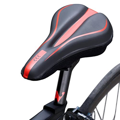 Horypt Funda de cojín para sillín de Bicicleta,Funda Antideslizante para cojín de Asiento de Ciclismo - Funda para sillín de Ciclismo Resistente al De