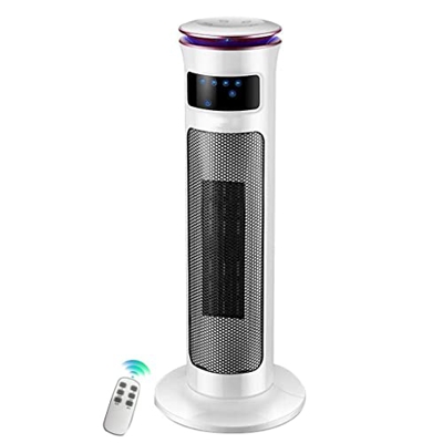 Calentadores eléctricos para el hogar de Baja energía - Calentador de Ventilador de Torre oscilante - 2000W - Diseño portátil con Temporizador/Control