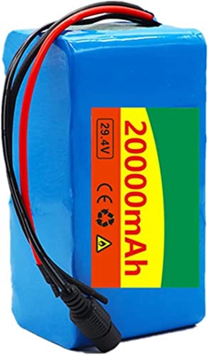 stdpcxz Li-Ion Batería E-Bike 24V 20Ah 18650 Recargable De Iones De Litio, 29.4V 20000Mah Batería De Bicicleta Eléctrica con Cargador Y BMS 24V 20AH,T