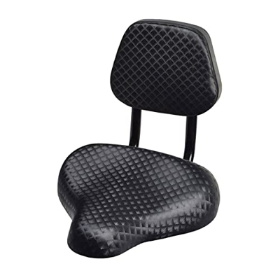 JINPENGRAN Silla De Monada De Bicicleta, Ciclismo Amplio Comodidad De Cuero Sintéxis Asiento De Silla De Silla De Silla con Soporte De Respaldo Acceso