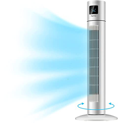 Ventilador de Torre, Ventilador de Pie delgado con Control Remoto, 3 Velocidades, temporizador 12H, Oscilación 90°, Pantalla LED, 81cm Fácil Instalaci características