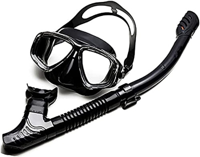 Samnuerly Máscaras de Buceo con esnórquel de Cara Completa, máscara de esnórquel Profesional, Conjunto de Gafas antivaho, Equipo de esnórquel para Pes