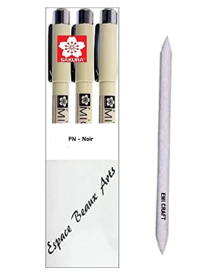 Sakura Pigma Micron PN Negro 3 Piezas Y ESTOMP EMI Craft