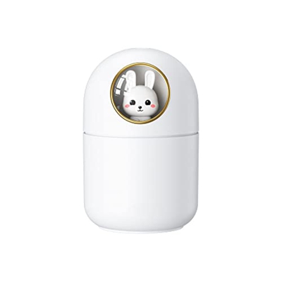 Humidificadores para el hogar y las plantas, humidificador 300ML Difusor de aire de temporización de dormitorio con luz nocturna Dibujos animados Deco