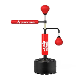 Saco de boxeo con bola de velocidad/objetivo de látigo/brazo oscilante,reacción giratoria flexible que ejercita sacos de boxeo de palo vertical,saco d características