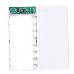 Budstfee DIY Power Bank Box 8 x 18650 Batería Cargador de Cargador con Pantalla Digital LCD White, en Electrónica y Foto en oferta