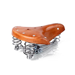 Asiento de bicicleta ZHOUFENG Retro vintage de cuero de cuero de cuero sillín asiento for el asiento bicicleta de carretera Mtb Asiento de bicicleta d en oferta
