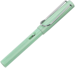 Pluma estilográfica, 0.38Mm Práctica de caligrafía para Estudiantes Pluma estilográfica de Punta Fina de plástico de Escritura Suave Verde Duradero y  en oferta
