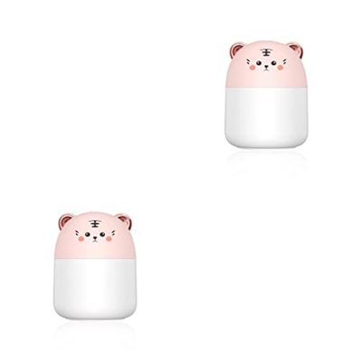 LEELLY Humidificador ultrasónico silencioso 2 Juegos de humidificador de Aire portátil con luz LED Ambientador Recargable por USB Rociador de Niebla D