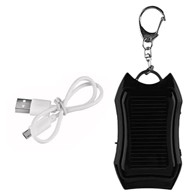 1500mAh Large-Capacity Battery Small Solar Charger | Keychain Charger for Cellphones Tablets Electronic Devices, Mini Portable Battery with Carabiner 