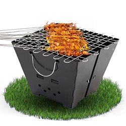 Aotuman Barbacoa de carbón plegable | Parrilla de carbón portátil para camping, parrilla de carbón portátil Go-Anywhere fácil de transportar para viaj características