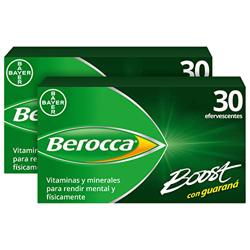 Berocca Boost Complejo de Vitaminas y Minerales con Cafeína y Guaraná Natural, para una Ayuda Rápida en el Rendimiento Mental y Físico, Formato Ahorro precio
