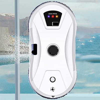 SHENGSHIYU Robot Aspirador De Limpieza De Ventanas con Control Remoto, Aspirador Robótico para Ventanas, Vidrio, Azulejos, Limpieza De Baños, Blanco,E