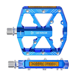 Oshhni Pedales universales para de montaña, Pedales Reflectantes de Cuerpo de Aluminio CNC para de Carretera MTB BMX, Azul en oferta