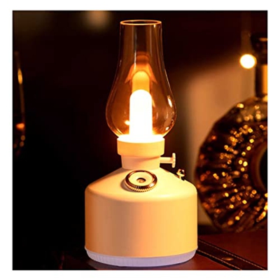 DEIOVR Pequeño humidificador portátil, Escritorio humidificadores de luz Retro de Noche, humidificador Personal con Ambiente USB luz Nocturna for la S