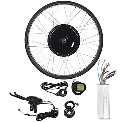 Cryfokt Kit de Conversión de Bicicleta Eléctrica para Bicicleta Eléctrica Rueda Trasera Bicicleta Eléctrica con Motor de 72V 3000W Rueda de 26 Pulgada