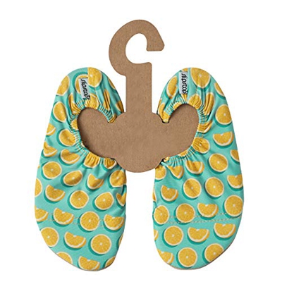 Slipstop Zapatillas de playa para niños, antideslizantes, para deporte, natación, baño, vacaciones, yoga, con factor de protección solar 50, Verde Nar