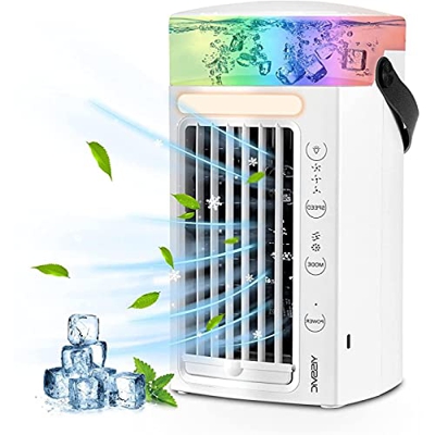 MasterUnion Ventilador Frio Hielo - EnfríA Y Humedece Aire Acondicionado PortáTil USB - ProteccióN del Medio Ambiente Aparatos De Aire Acondicionado -