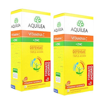 Pack Aquilea Vitamina C + Zinc 2 unidades de 28 comprimidos efervescentes