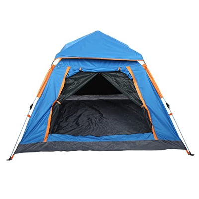 Carpa Impermeable, Carpa de Camping Familiar para 3‑4 Personas Gran Espacio Impermeable 4 Puertas para Pesca para Senderismo para Jardines