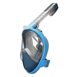 Samnuerly Máscara de esnórquel de Silicona de Cara Completa, Snorkel subacuático de 180 ° Máscara de Buceo de Tipo seco de Boca Poco Profunda, Adecuad características
