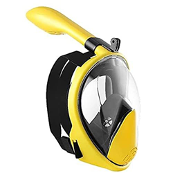 Samnuerly Máscara de esnórquel de Cara Completa, Snorkel Submarino de 180 ° Máscara de Buceo de Silicona de Boca Plana de Tipo seco Adecuada para Adul características