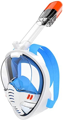 Máscara de esnórquel para adultos, equipo de esnórquel de cara completa para adultos, máscara de esnórquel de cara completa con soporte de cámara desm