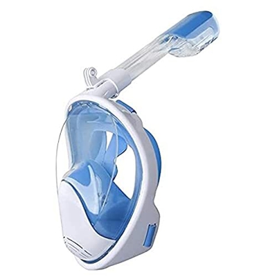 Samnuerly Máscara de Snorkeling de Silicona de Cara Completa, Adultos y Niños ° Snorkel Submarino Máscara de Buceo de Boca Baja de Tipo Seco Completo 