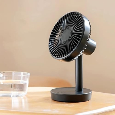 Ventilador portátil Ventilador recargable de escritorio Pequeños aparatos de aire acondicionado portátiles Rotación automática Ventilador Viento silen