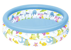 Piscina inflable para niños con 3 anillos para niños, piscina inflable para niños, 102 x 25 cm características