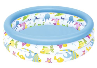 Piscina inflable para niños con 3 anillos para niños, piscina inflable para niños, 102 x 25 cm