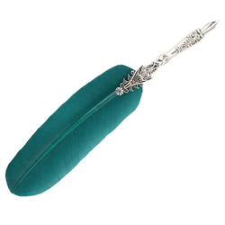 Juego de bolígrafos retro, plumas de inmersión coloridas y plumas retro + plumas de aleación, juego de papelería de cinco colores para Navidad, Acción precio