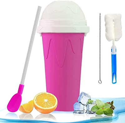 Magic Slushy Maker Squeeze Cup Slushie Maker exprimible, Shake Maker Refriando Copa congelada Squeeze Homemado Bricolaje Fabricante de helados de lech