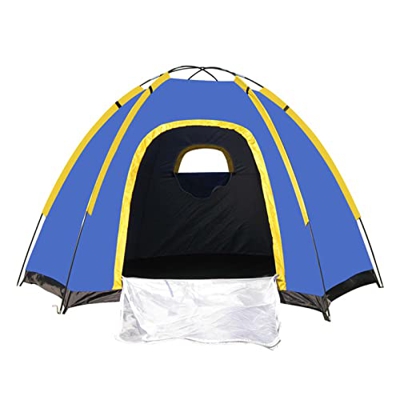 SmallDimple Tienda Campaña Acampar Al Aire Libre Carpa Impermeable Palo Fibra Vidrio Carpa Hexagonal Acampar Impermeable Viaje Duradero