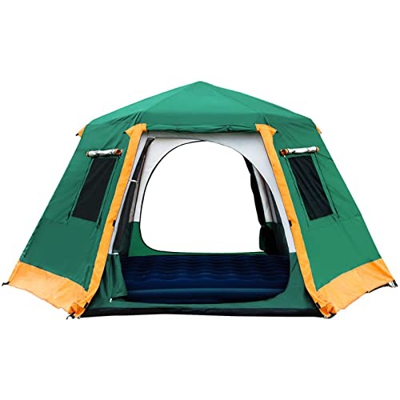 SmallDimple Tienda Campaña al Aire Libre Doble Capa 3-4 Personas Camping Automático Falda Nieve Fiesta Familiar