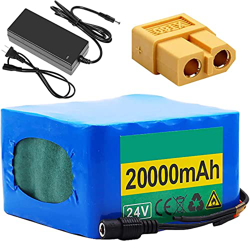 stdpcxz 24V 20Ah Li-Ion Batería E-Bike 25.2V Batería De Litio 20000Mah para Monociclo Eléctrico De Auto Equilibrio Scooter 350W-500W con BMS + Cargado en oferta