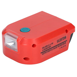 Mothinessto Convertidor de Energía de la Batería, Adaptadores de Baterías USB Duales ABS Amplia Aplicación DC5V 2.1a Salida ADP05 para 14.4‑18V(ULE07D características