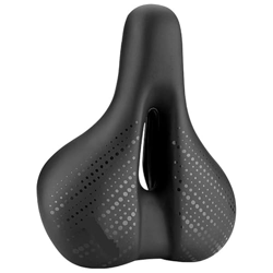 BAIHOGI Silla de Bicicleta Asientos de Choque Transpirables PU Cojín de la Superficie de Cuero Cofort del Asiento de Ciclismo Hueco Redondeado MTB Sad precio