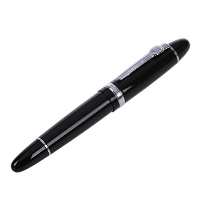 Ntcpefy 159 Negro y plata Pluma fuente de plumilla M grueso para Regalos Decoraciones Estados Unidos