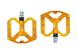 NMNMNM Mountain Skid Bike Pedal Platform Bike Flat Alloy Pedals 9/16" 3 Rodamientos para Road MTB Fixie Bikes (Color : Black) (Gold) características