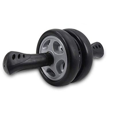 FMOPQ The Fitness Room  Rueda de Rodillo Premium + Rodillera para Ejercicio dominante - Equipo de Fitness de Doble Rueda, Rueda de Rodillo (2 Rodillos