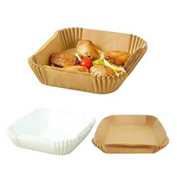 S-JIANG Forro de freidora de aire, 50 piezas de freidora de aire, papel de hornear para freidora de aire, resistente al agua, para freidora de aire, p en oferta