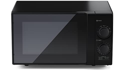 SHARP YC-GS01EB Microondas Sin Grill de 20 Litros, control Manual, microondas: 700 W, 6 Niveles de potencia, plato giratorio, Color negro. características