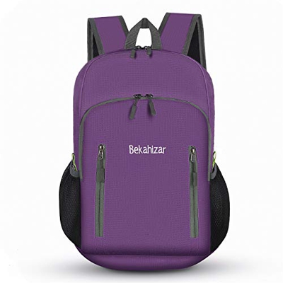 Bekahizar Mochila plegable de 20 L, ultraligera, mochila de senderismo, pequeña mochila de viaje para hombres, mujeres y niños al aire libre