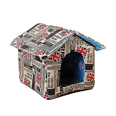 Casa para gatos al aire libre para invierno, refugio para gatos al aire libre, casa para gatos exterior resistente al agua, perreras para perros exter
