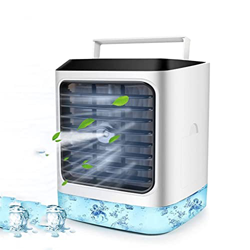 N/A Mini Ventilador Portátil Ventilador de Aire 4 en 1 7 Colores USB Escritorio Aire Acondicionado Ventilador Luz Escritorio Ventilador de Refrigeraci precio