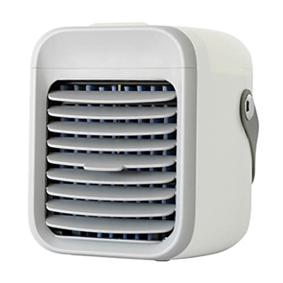 N/A Mini USB portátil enfriador de aire ventilador aire acondicionado luz escritorio ventilador humidificador (color: gris)