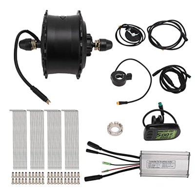 Kit de Motor de Cubo de Bicicleta Eléctrica, sin Ruido, Impermeable, de Alta Eficiencia, Kit de Conversión de Motor de Accionamiento Delantero para Bi