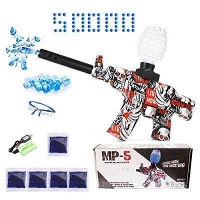 Splatter - Pistola eléctrica de gel con 50.000 bolas absorbentes de agua, para actividades al aire libre, juego de tiro, regalo ecológico